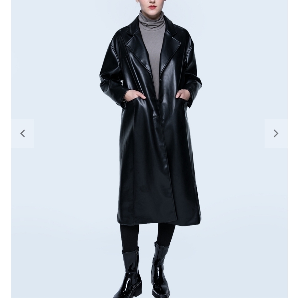Lit Unisex Dropped Shoulders Notched Lapel Coat